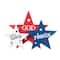 Glitzhome&#xAE; 11&#x22; Wooden Patriotic America Stars Table D&#xE9;cor